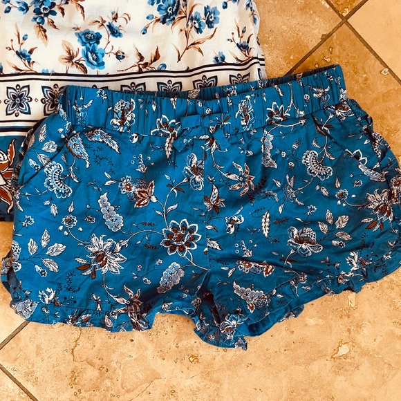 EUC Janie and Jack Floral Print Matching Blouse and Shorts Set - Picture 2 of 11